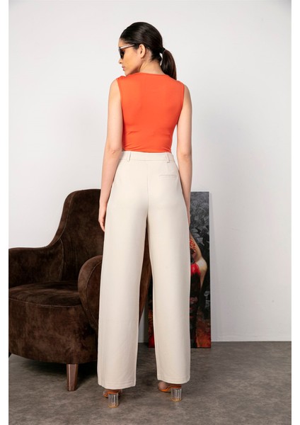 Kadın Turuncu Kolsuz Bodysuit modelleri