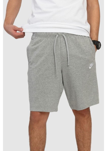 Sportswear Club Jersey Cotton Shorts Pamuklu Ince Yazlık Şort Gri Melanj fırsatları