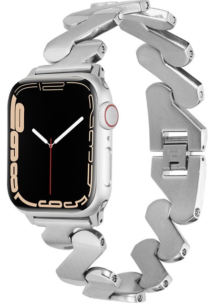 Apple Watch 38-40-41MM Uyumlu Metal Strap Luxury Zigzag Kayış-Kordon Kcr