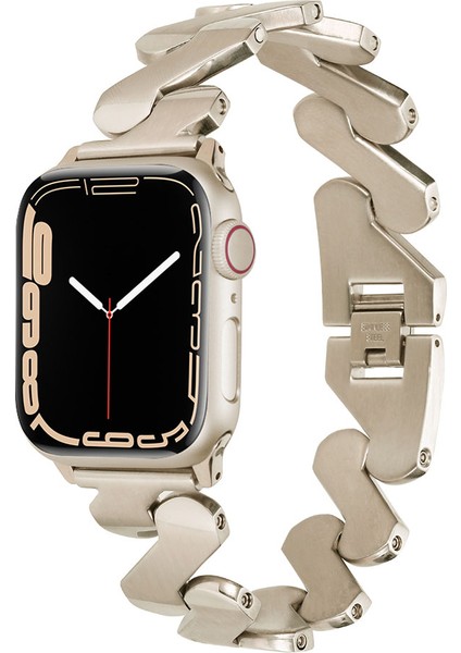 Apple Watch 42-44-45-49MM Uyumlu Metal Strap Luxury Zigzag Kayış-Kordon Kcr