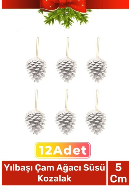 Özel Üretim Lüks Noel Parti Dekoratif Yeni Yıl Kış Yılbaşı Çam Ağacı Süsü Kozalak Altın 12'li