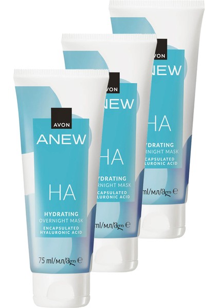 Anew Hyalüronik Asit İçeren Gece Maskesi Üçlü Set 75 ml