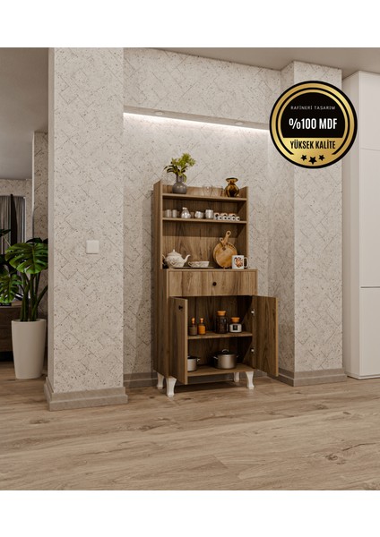 Whıte Çok Amaçlı Dolap Kahve Köşesi Mutfak Balkon Dolabı fiyatları