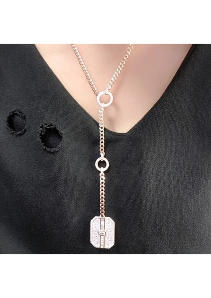 Baget Taşlı Italyan Y Gümüş Kolye fiyatları