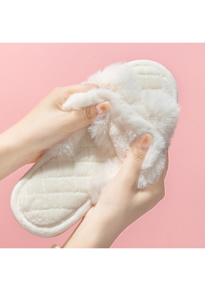 Moda Peluş Terlik Kış Ev Sıcak Tutan Terlik (Yurt Dışından)
