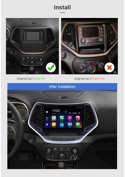 Jeep Grand Cherokee 2015-2017 Multimedya Navigasyon Usb Kamera Carplayer
