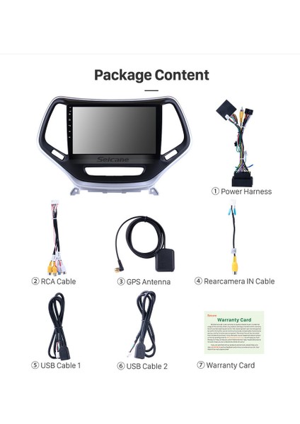Jeep Grand Cherokee 2015-2017 Multimedya Navigasyon Usb Kamera Carplayer