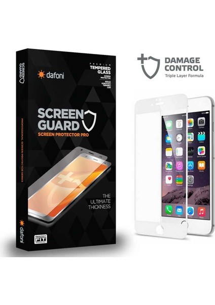 iPhone 6 6 Plus Full Darbe Emici Beyaz Ekran Koruyucu Film