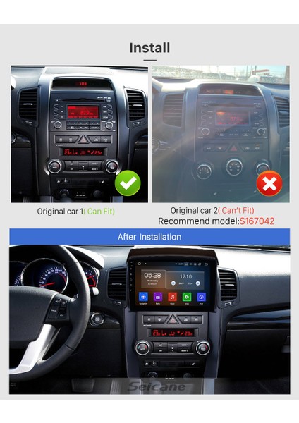 Kıa Sorento 2009-2012 Multimedya Navigasyon Usb Kamera Carplayer 6 Ram