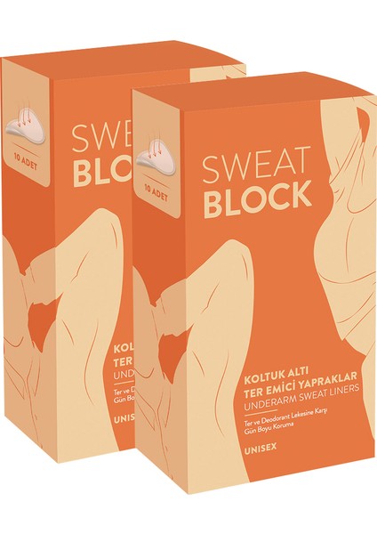 Sweat Block Koltuk Altı Ter Emici Yapraklar 2'Li Set