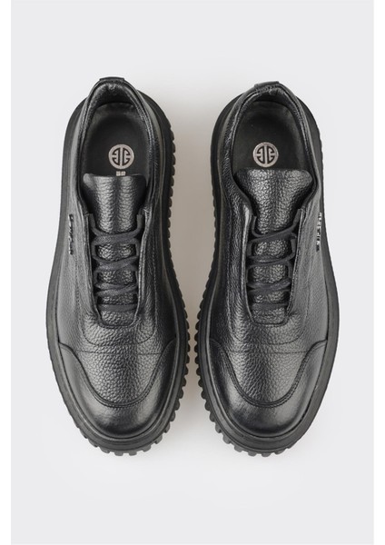 Siyah Deri Erkek Spor Ayakkabı fırsatları