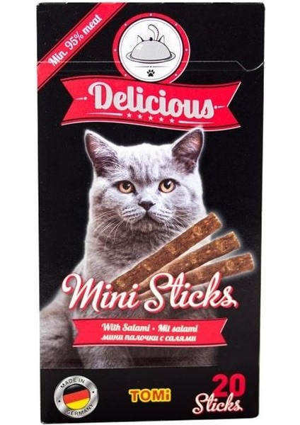 Kedi Mini Stick Salamlı 20X2GR 40GR