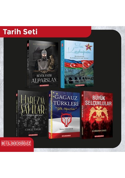 Büyük Fatih Alparslan - Yeni Karabağname - Harezm Şahlar - Gagauz Türkleri - Büyük Selçuklular 5'li Set