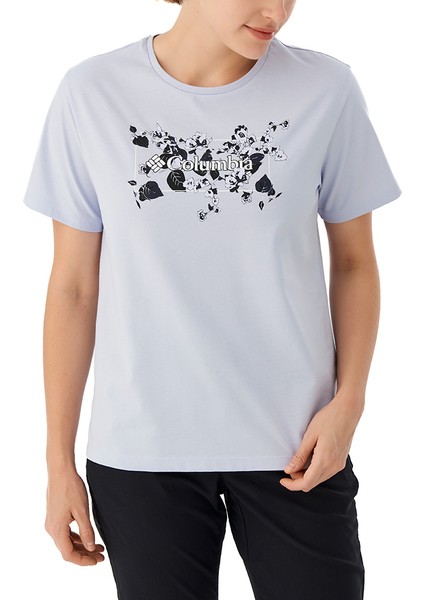 Csc Floral Emblem Kadın Kısa Kollu T-Shirt fırsatları