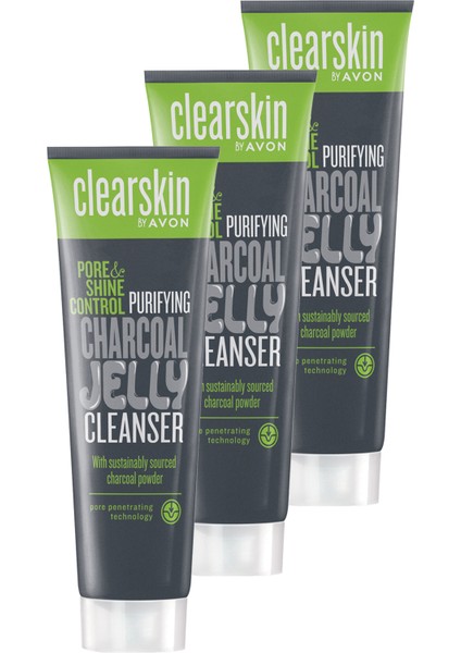 Clearskin Pore Shine Gözenek ve Parlaklık Kontrolü Için Jel Temizleyici 100 ml. Üçlü Set