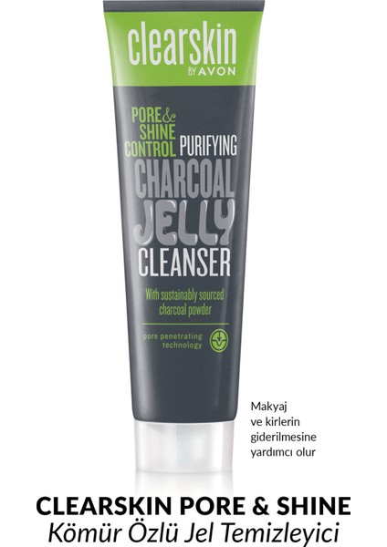 Clearskin Pore Shine Gözenek ve Parlaklık Kontrolü Için Jel Temizleyici 100 ml. Üçlü Set