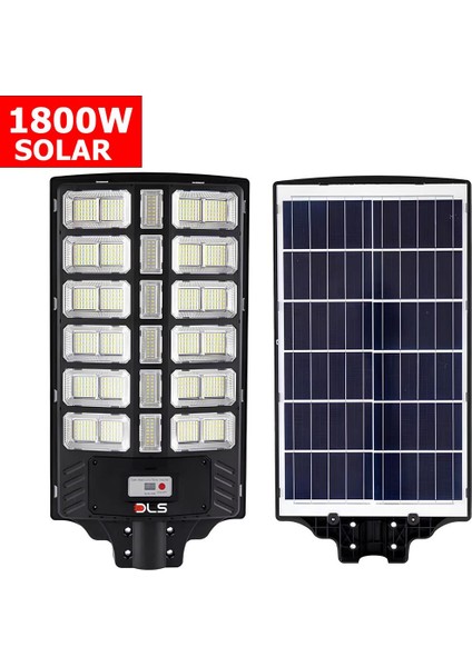 Dls 1800W Solar Güneş Enerjili Profesyonel LED Bahçe Aydınlatması Hareket Sensörlü 936 Ledli