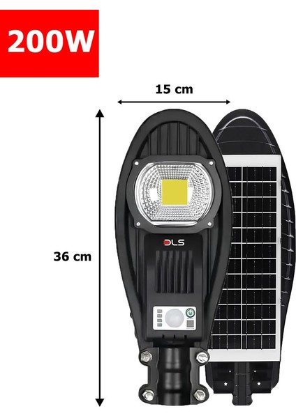 664-ST200 Solar 200 Dls Güneş Enerjili Bahçe Çevre Lambası