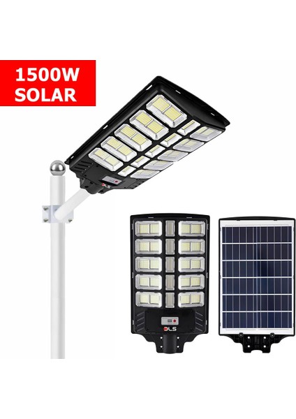 Dls 1500W Solar Güneş Enerjili Profesyonel LED Bahçe Aydınlatması Hareket Sensörlü 780 Ledli