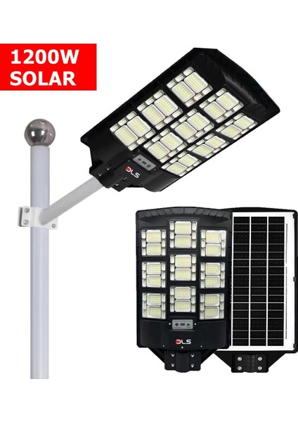 HL1200 Dls 1200 Solar Güneş Enerjili Profesyonel LED Bahçe Aydınlatması Hareket Sensörlü 666 Ledli