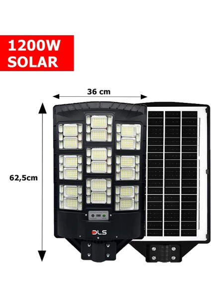 HL1200 Dls 1200 Solar Güneş Enerjili Profesyonel LED Bahçe Aydınlatması Hareket Sensörlü 666 Ledli