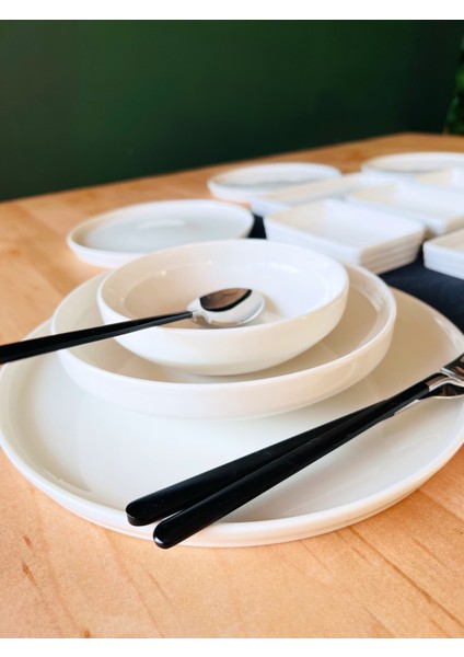 Modern Sade 127 Parça 12 Kişilik Yemek ve Kahvaltı Takımı