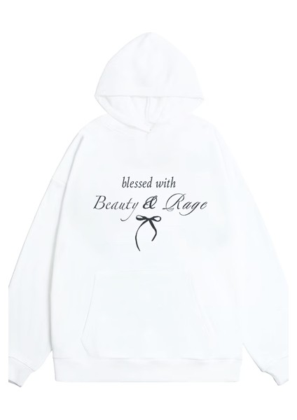 Y2K Kore Tarzı Kurdele Tasarım Sweatshirt