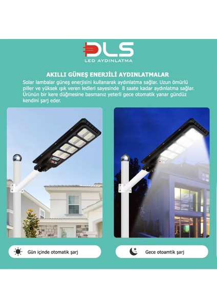 SLR-LD200 200 Solar Dls Güneş Enerjili Bahçe Çevre Lambası