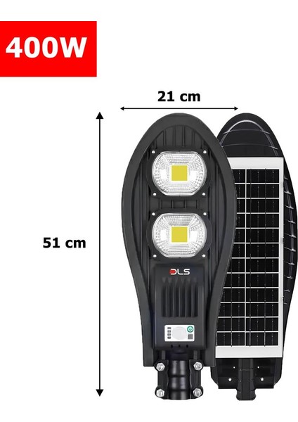 664-ST400 Solar 400 Dls Güneş Enerjili Bahçe Çevre Lambası