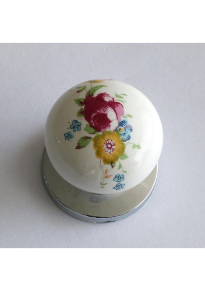 Porselen Kulp Çiçekli Düğme Mobilya Mutfak Dolabı Kapak Kulpu Kulbu Çekmece Dolap Kulpları fırsatları