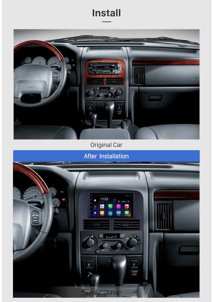 Jeep Grand Cherokee 2004-2005 Multimedya Navigasyon USB Kamera Carplayer
