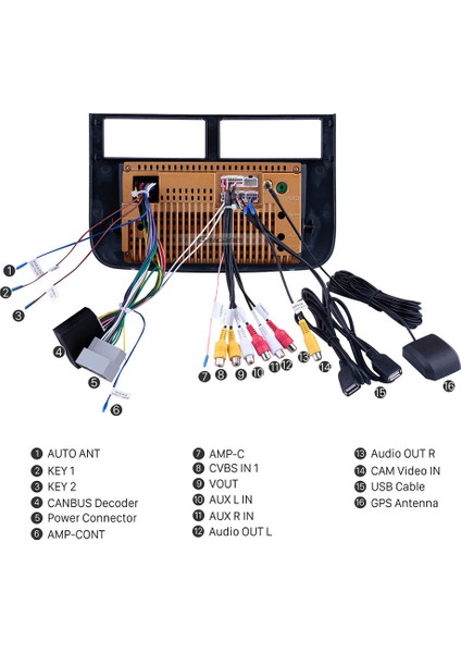 Jeep Grand Cherokee 2004-2005 Multimedya Navigasyon USB Kamera Carplayer