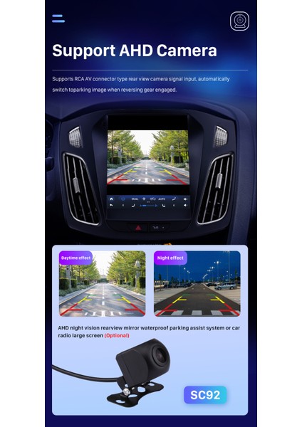 Ford Focus 3-4 Tesla 2015-2018 Multimedya Navigasyon USB Kamera Carplayer