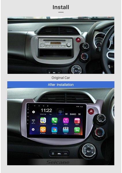 Honda Jazz 2008-2013 Multimedya Navigasyon USB Kamera Carplayer 4 Ram