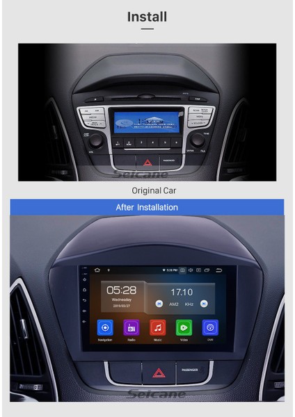 Hyundaı IX35 2010-2015 Multimedya Navigasyon USB Kamera Carplayer 4 Ram