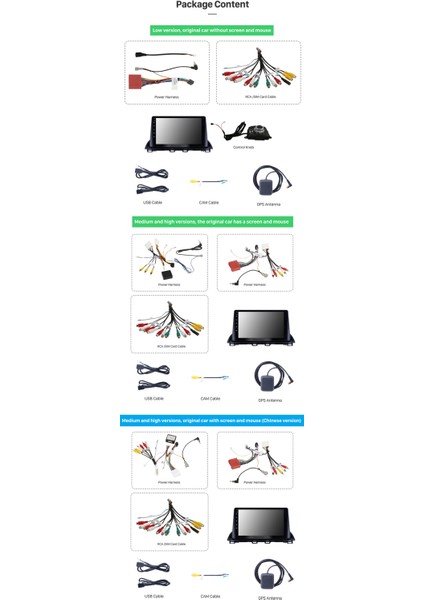 Mazda 3 2014+ Multimedya Navigasyon USB Kamera Carplayer 4 Ram