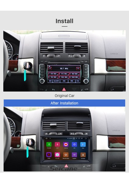 Vw Touareg 2003-2010 Multimedya Navigasyon USB Kamera Carplayer 4 Ram