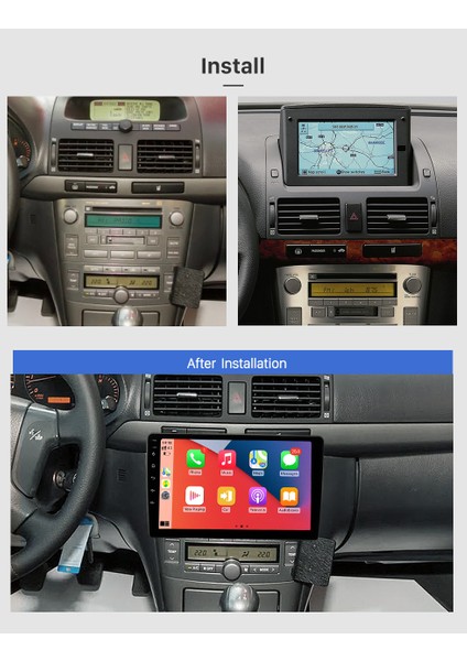 Toyota Avensıs 2002-2008 Multimedya Navigasyon USB Kamera Carplayer 6 Ram