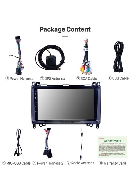 Mercedes Benz B200/ A-Class (W169)/ B-Class (W245) Multimedya Navigasyon USB Kamera Carplayer 6 Ram