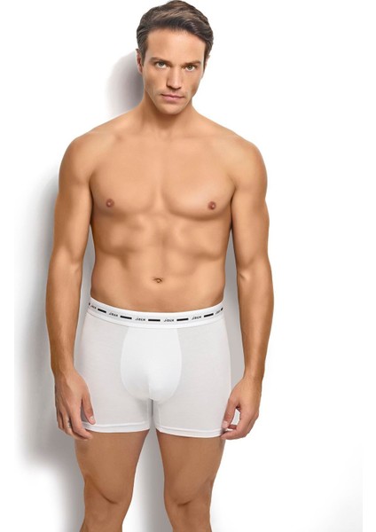 Erkek Bambu Beyaz 3'lü Boxer 282