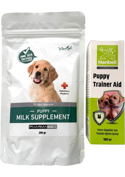 Yavru Köpekler Için Süt Tozu + Tuvalet Eğitim Spreyi 100 ml