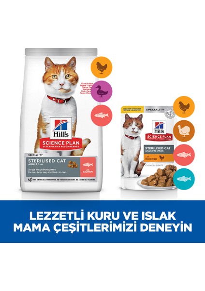 Somonlu Kısırlaştırılmış Yetişkin Kedi Maması 10 Kg