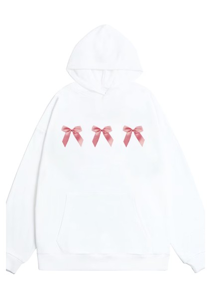 Y2K Vintage Pembe Kurdele Tasarım Sweatshirt fiyatları