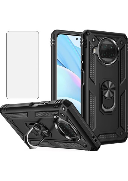 Xiaomi Mi 10T Lite Kılıf Armor Tank Holder Hard Shockproof + Ekran Koruyucu