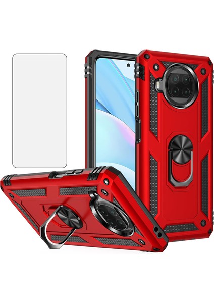 Xiaomi Mi 10T Lite Kılıf Armor Tank Holder Hard Shockproof + Ekran Koruyucu