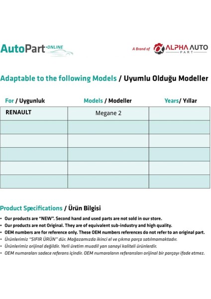 Renault Megane 2 Için Koltuk Yatırma Plastiği