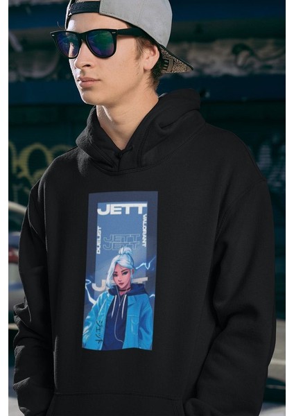 Valorant Jett Entry Karakter Baskılı Unisex Oversize Hoodie fiyatları