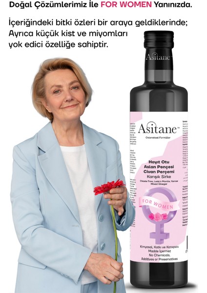 Kadınlara Özel Hayıt Otu & Aslan Pençesi & Civan Perçemi Karışımlı Sirke 500 ml fiyatları
