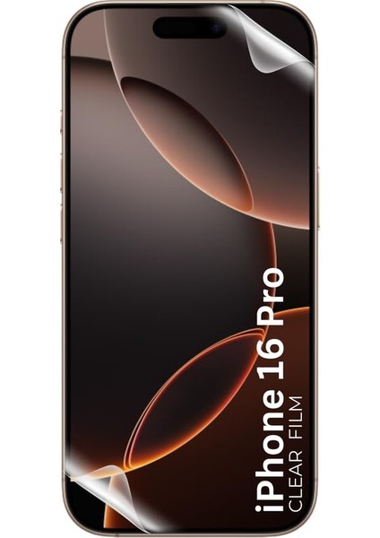 Apple iPhone 16 Pro ile Uyumlu Esnek Ekranı Tam Kaplayan Cam Nano Karışımı Ekran Koruyucu