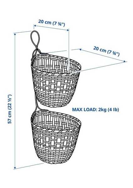 Tolknıng Sepet, Bambu, 2'li Set